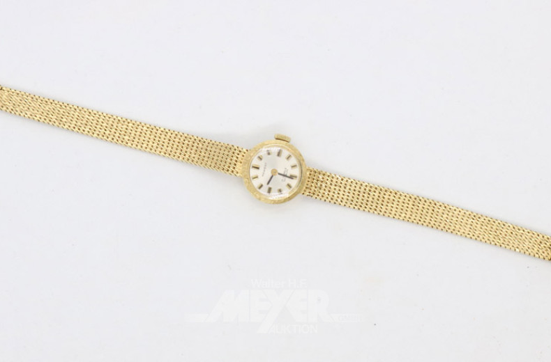 kl. Damenarmbanduhr ''RAWERT'', 585er GG,