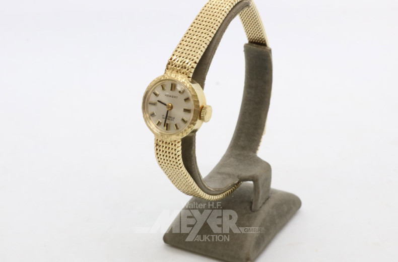 kl. Damenarmbanduhr ''RAWERT'', 585er GG,