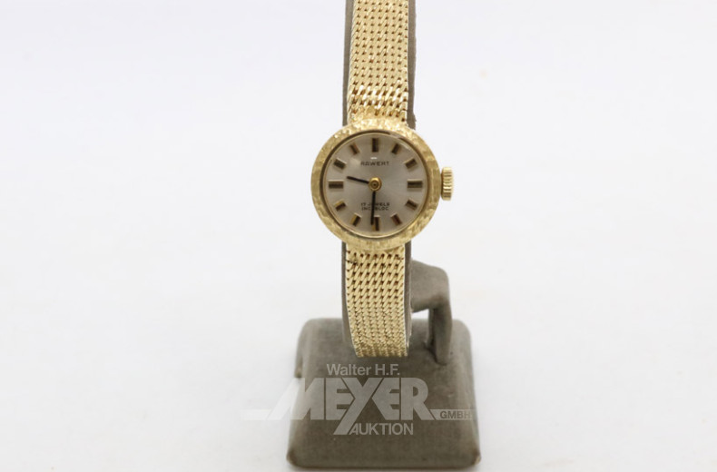 kl. Damenarmbanduhr ''RAWERT'', 585er GG,
