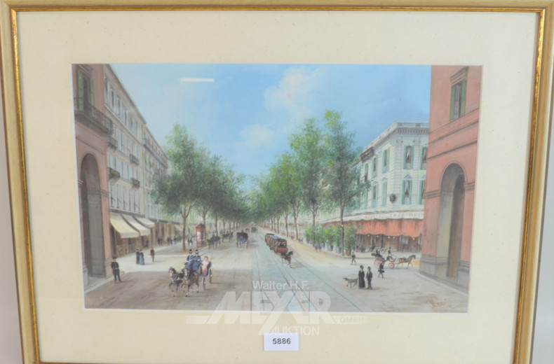 Pastell, ''Pariser Stadtansicht''