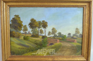 Gemälde, ''Landstraße mit Brücke''