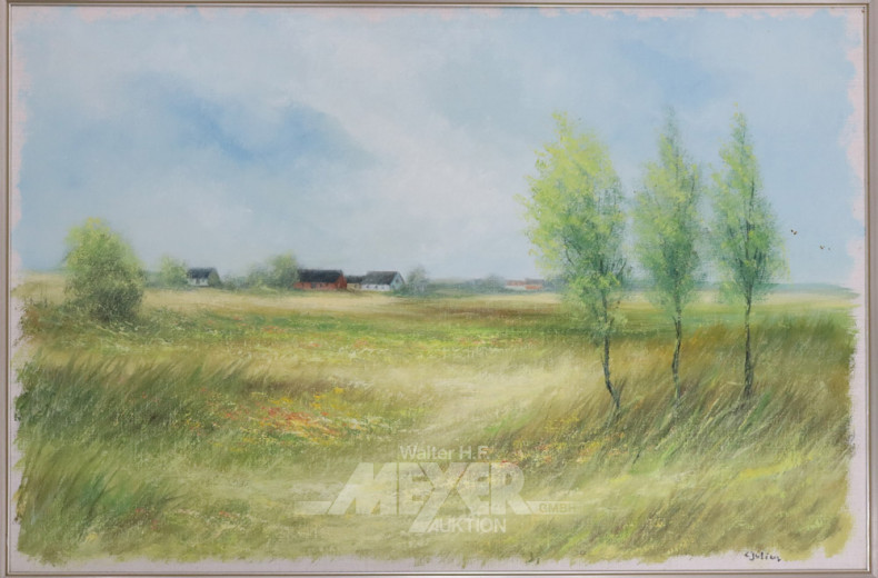 Gemälde, ''Landschaft mit Dorfansicht''