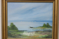 2 Gemälde, ''Küstenlandschaften'',