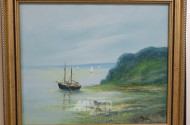 2 Gemälde, ''Küstenlandschaften'',