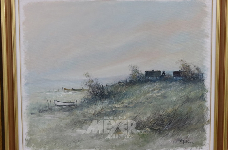 Gemälde, ''Fischerdorf'',