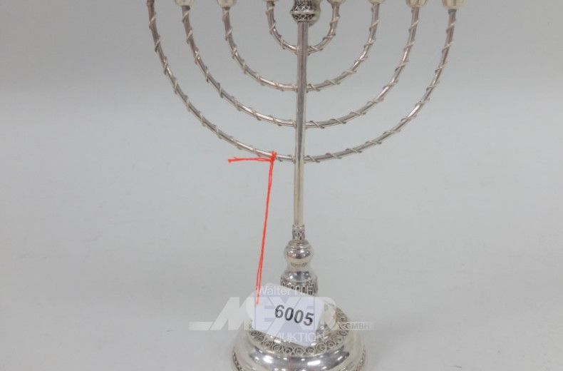 Chanukkah-Leuchter, 925er Silber,