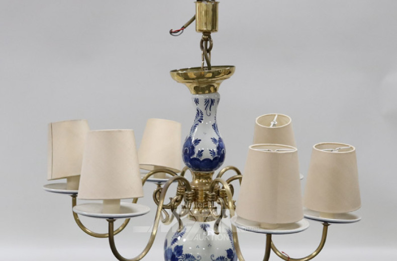 Kronleuchter, 6-flammig,