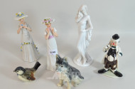 6 div. Porzellan-Figuren, u. a. GOEBEL,