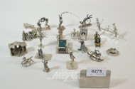 Sammlung von ca. 17 kl. Silber-Figuren: