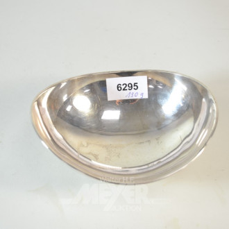 ovales Schälchen, Silber, ca. 130 g.