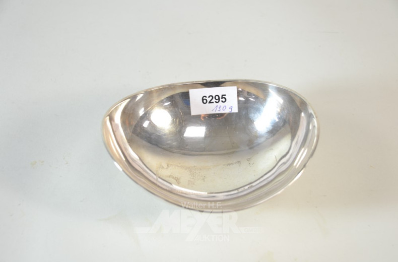 ovales Schälchen, Silber, ca. 130 g.