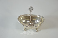 Vierfuß-Schälchen, Silber, ca. 95 g.