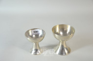 2 versch. Pokalbecher, Silber, Schweden