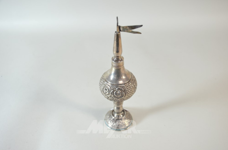 Duftgefäß, Silber 925er, Rosendekor