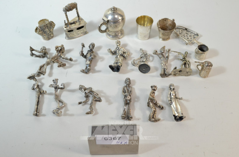 Sammlung Silber-Kleindekoration: