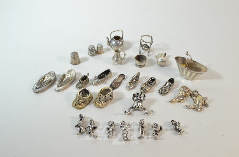 Sammlung Silber-Kleindekoration: