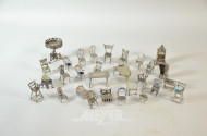 Sammlung Miniatur-Möbel, Silber: