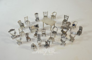 Sammlung Miniatur-Möbel, Silber: