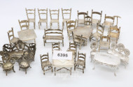 Sammlung Miniatur-Möbel, Silber,