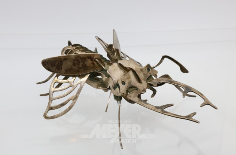 8 versch. Tierfiguren, Silber und