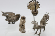 8 versch. Tierfiguren, Silber und