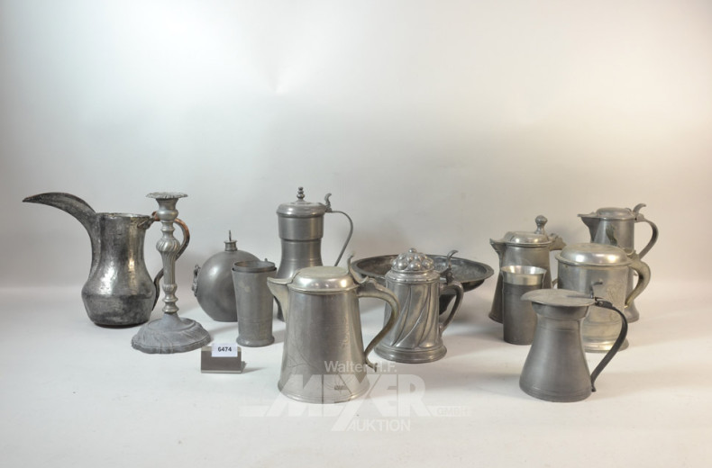 umfangr. Sammlung Zinndekorationen: