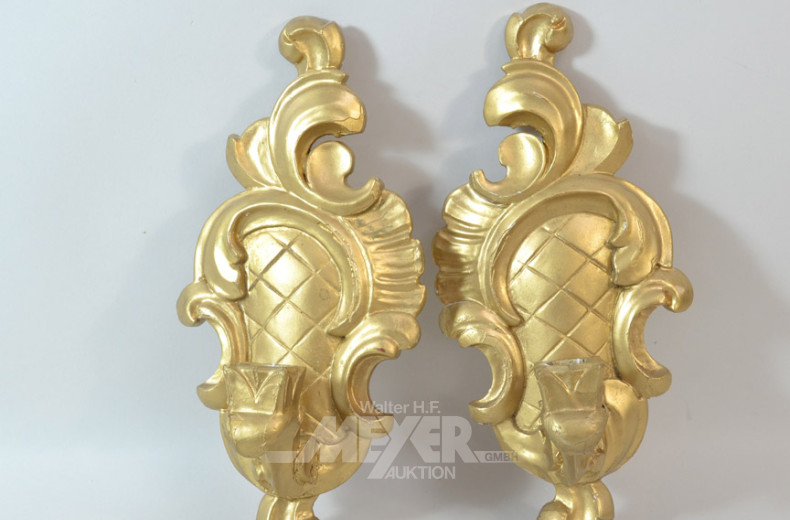 Wanduhr, vergoldet, Reproduktion