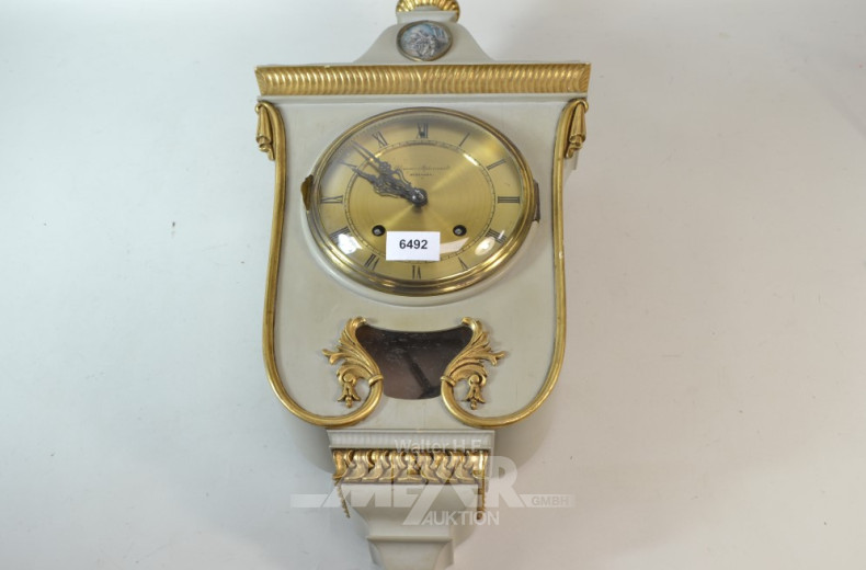 Wanduhr HEDEMORA, farbig gefasst,
