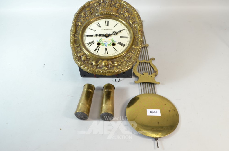 Freischwinger-Wanduhr, Messing