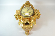 Wanduhr, goldfarben, Reproduktion,