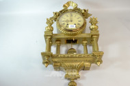 Wanduhr, goldfarben, Reproduktion,