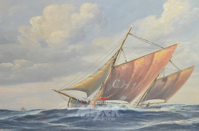 Gemälde  ''Segelschiff auf hoher See''