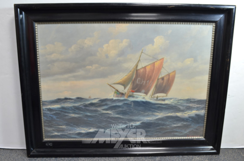 Gemälde  ''Segelschiff auf hoher See''