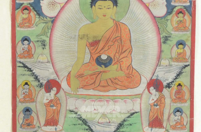 Textilbild ''Buddha in Harmonie''