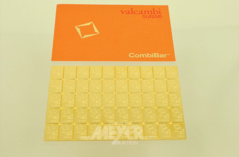 Goldtafel VALCAMBI Country Bar