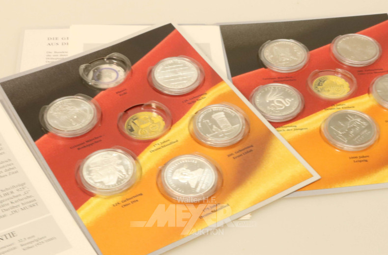 10 Euro-Gedenkmünzen, 10 + 20 EUR