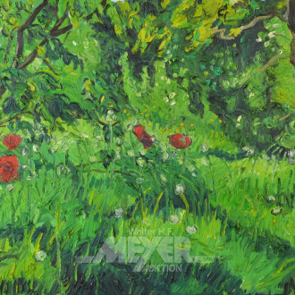 Gemälde ''Rosen vor Wald''