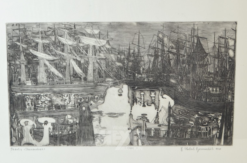 Radierung ''Shanty Shenandoah''