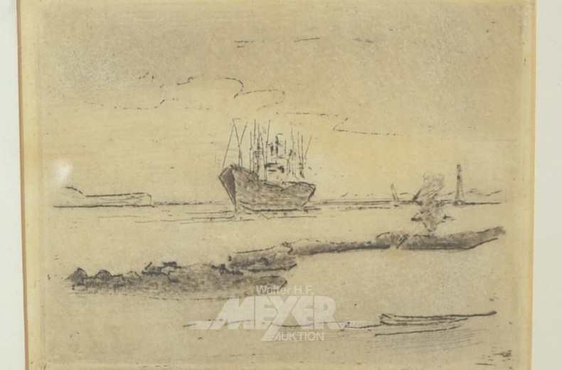 Radierung ''Schiff''