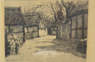 Radierung ''Bauerndorf''