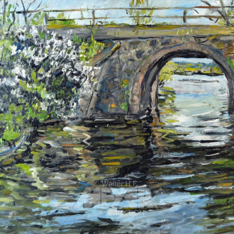 Gemälde ''Brücke am See''