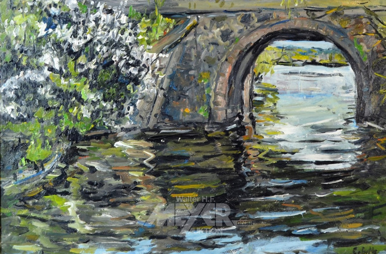 Gemälde ''Brücke am See''