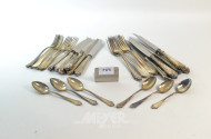 Besteck, 800er Silber, best. aus: