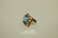 Damenring. 333er GG, mit blauem
