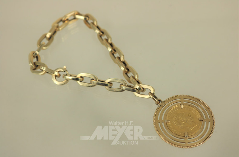 Gliederarmband, 585er GG,