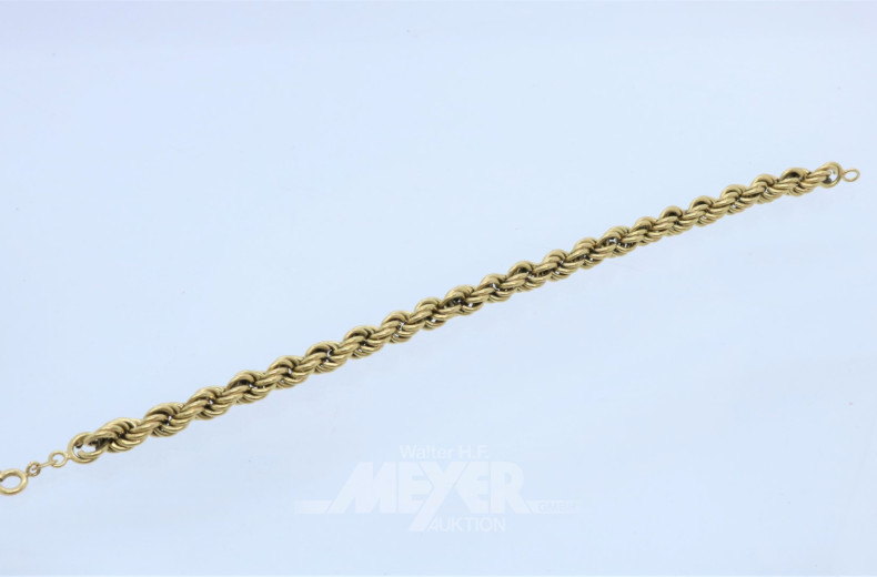 Armband, 750er GG, gedreht, ca. 13,5 gr.