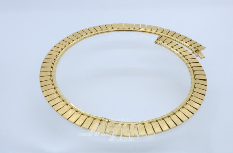 Gliedercollier, 750er GG, mattiert,