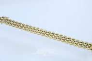Gliederarmband, 585er GG, ca. 39,5 g.,