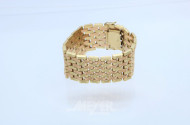 breites Gliederarmband, 585er GG/RG,