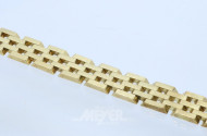 Gliederarmband, 585er GG, ca. 35 g.